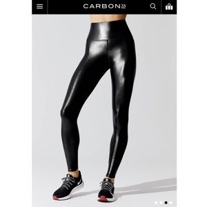 Carbon38 Takara high waist leggings shiny liquid